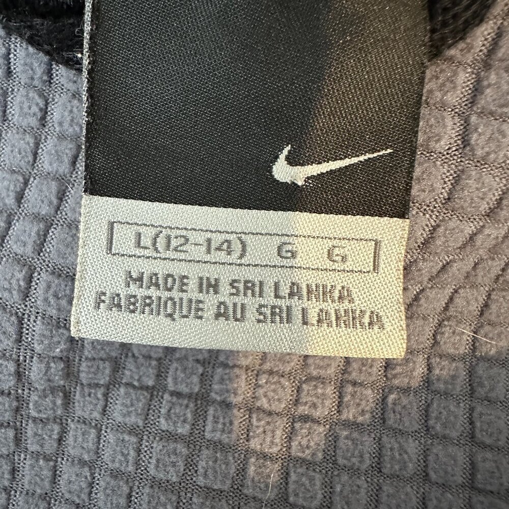 Vintage 90s Nike Full Zip Running Windbreaker Jacket Women’s Size L Gray Black - Picture 12 of 14